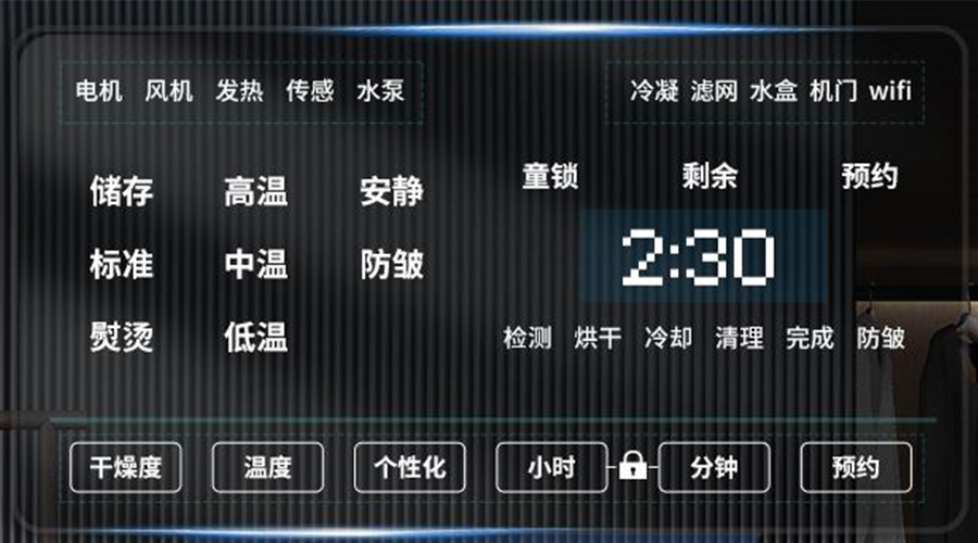 冷凝衣物烘干機擁有獨立大屏，實現(xiàn)智能快速烘干！